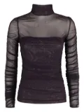 Federica Tosi high-neck mesh top - Black