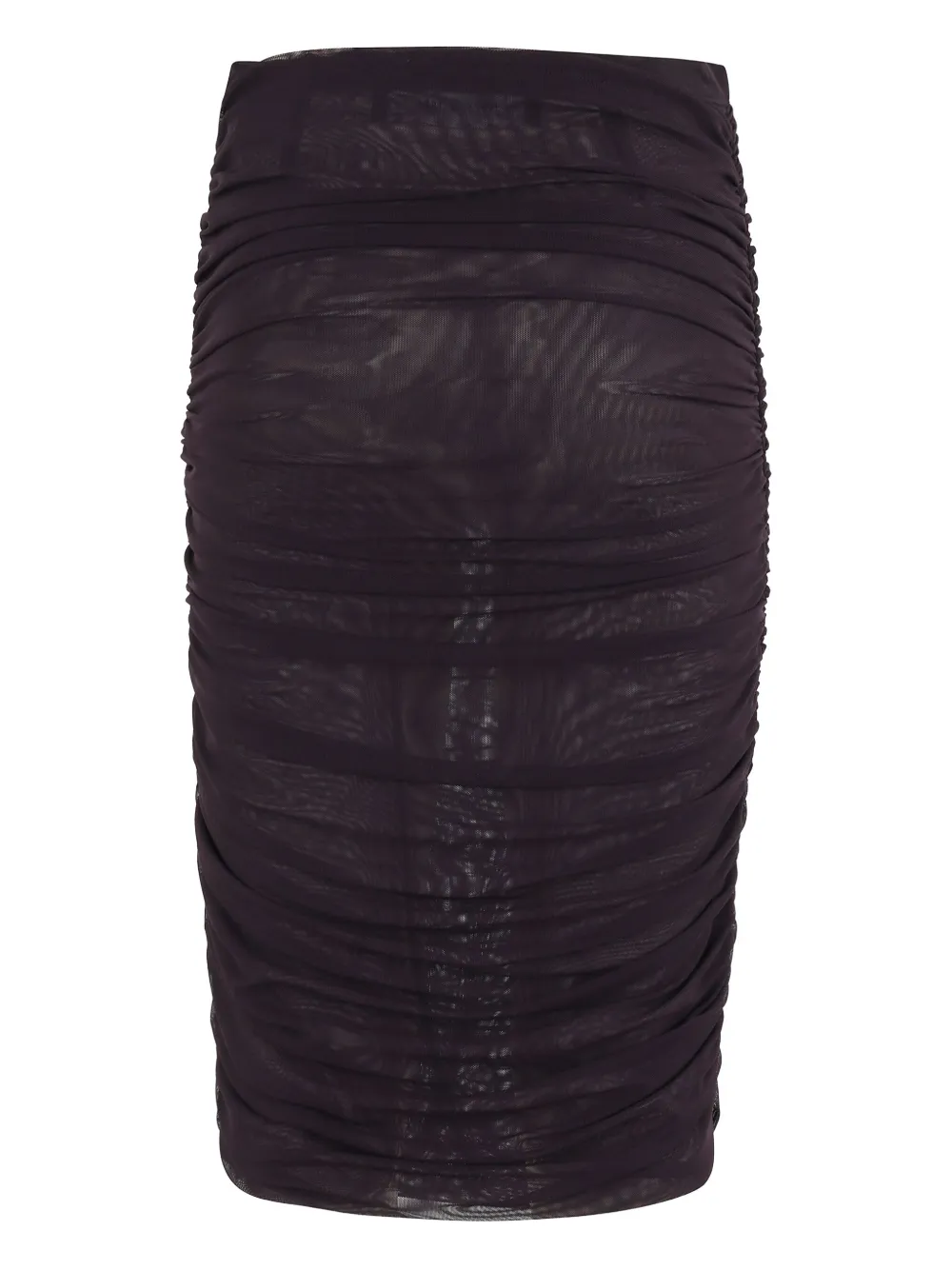 Federica Tosi gathered pencil midi skirt - Zwart