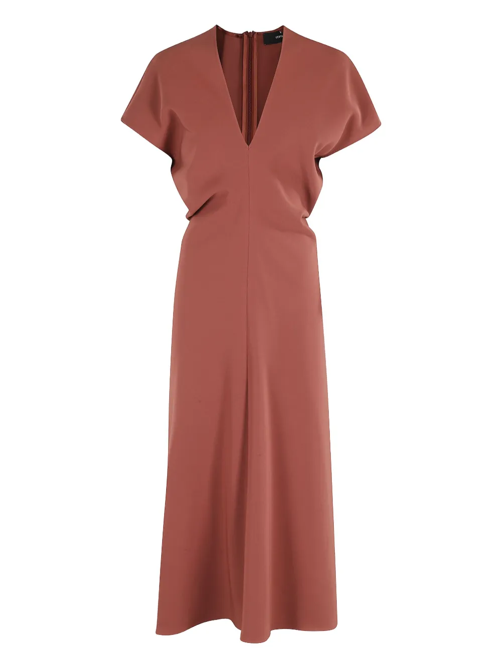 Federica Tosi v-neck midi dress Rood