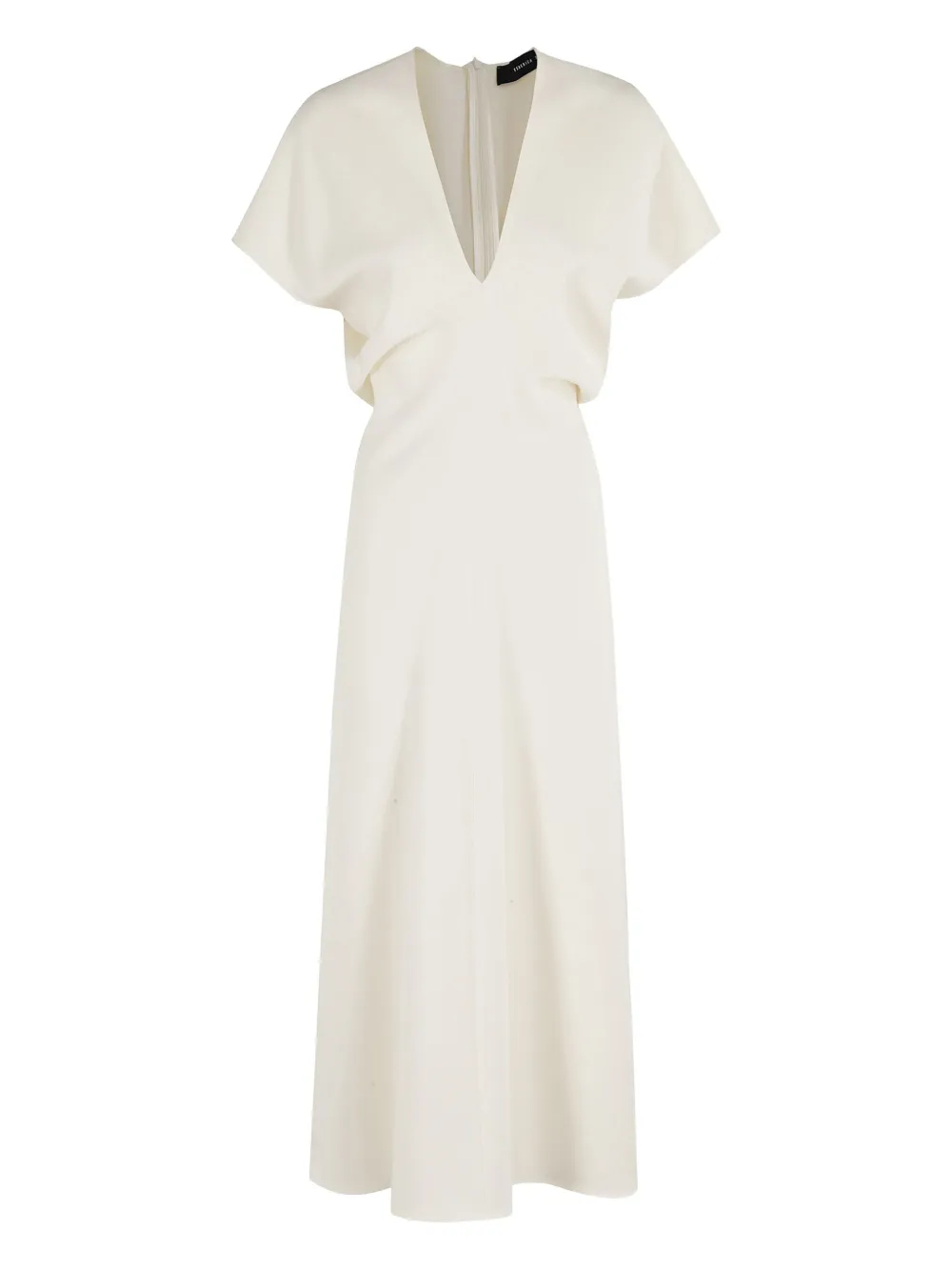 Federica Tosi v-neck midi dress Wit