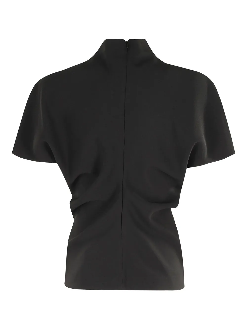 Federica Tosi mock-neck T-shirt Zwart