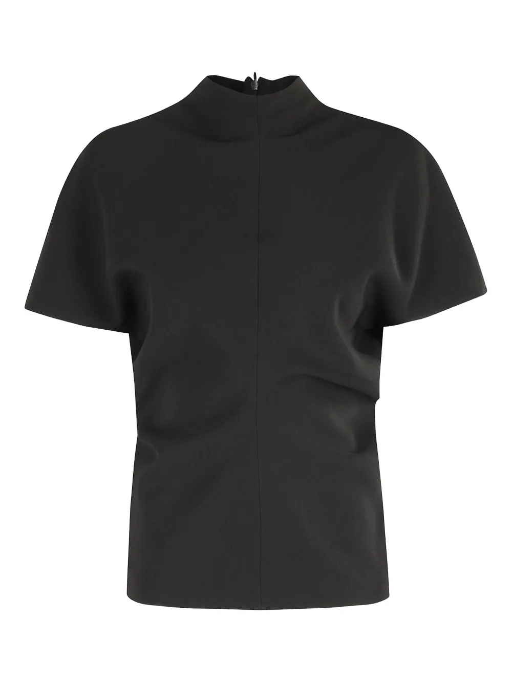 Federica Tosi mock-neck T-shirt Zwart