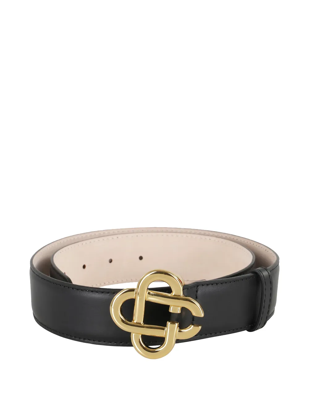 Casablanca logo-buckle leather belt - Zwart