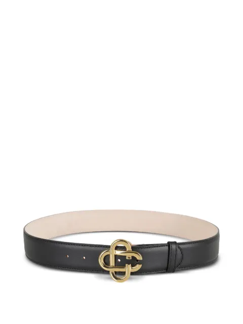 Casablanca logo-buckle leather belt