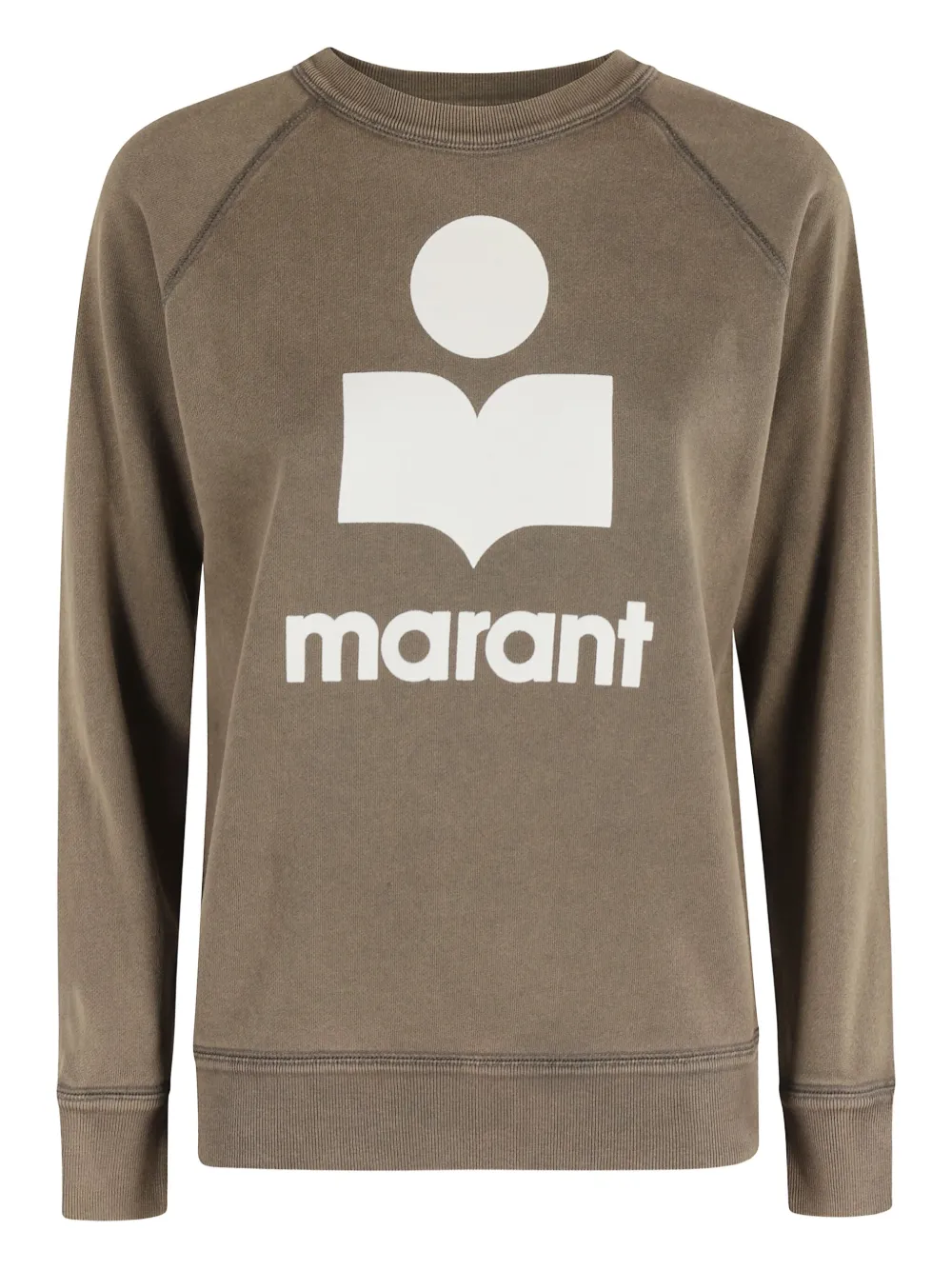 Isabel Marant Étoile Logo-print Long-sleeve Sweatshirt In Brown