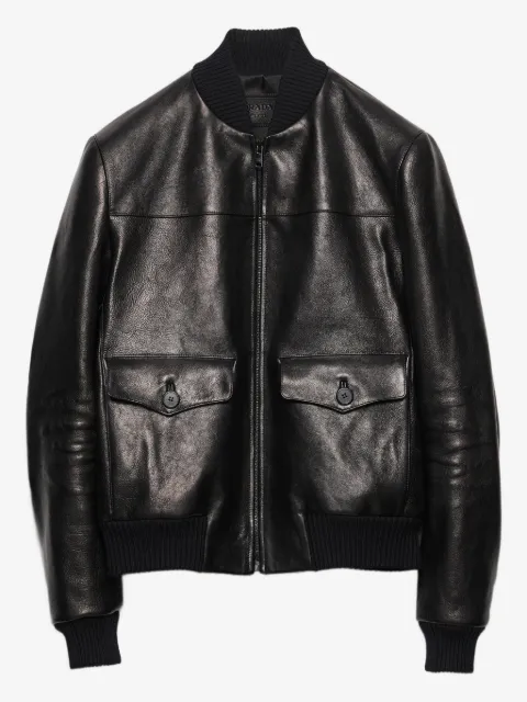 Prada leather bomber jacket