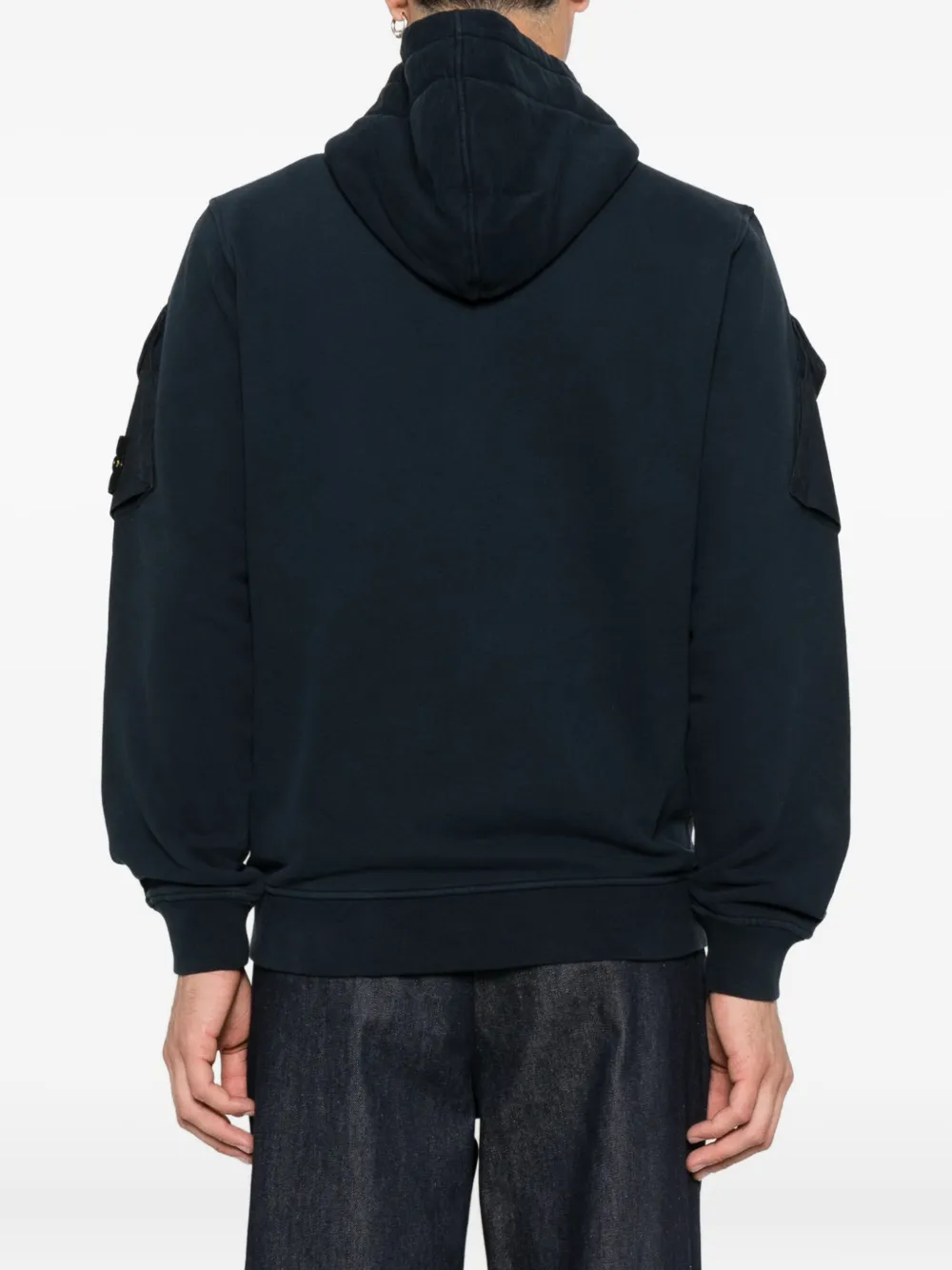 Stone Island 6100021 sweater met capuchon en rits Blauw