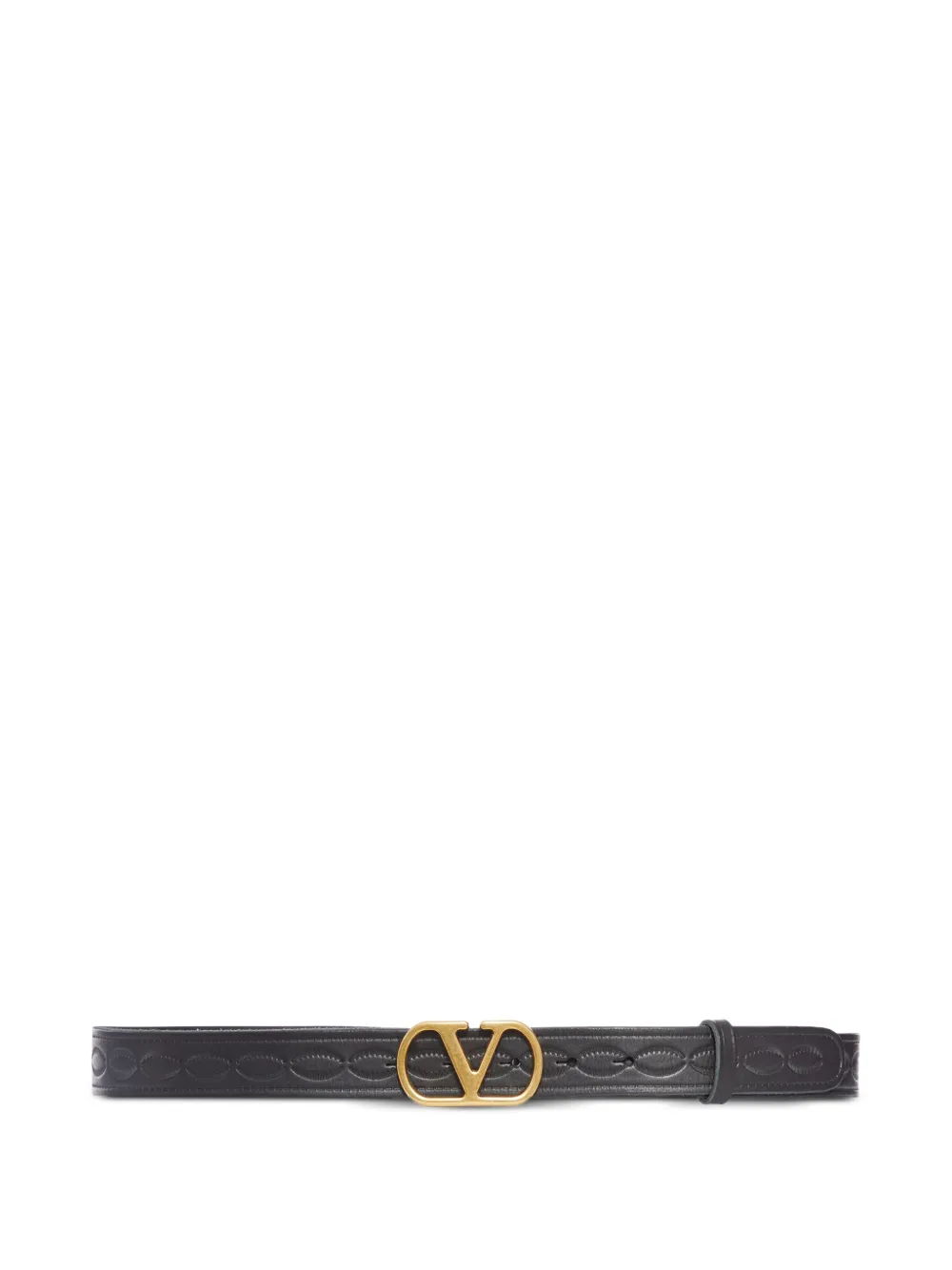 Valentino Garavani Leren riem 0NO BLACK