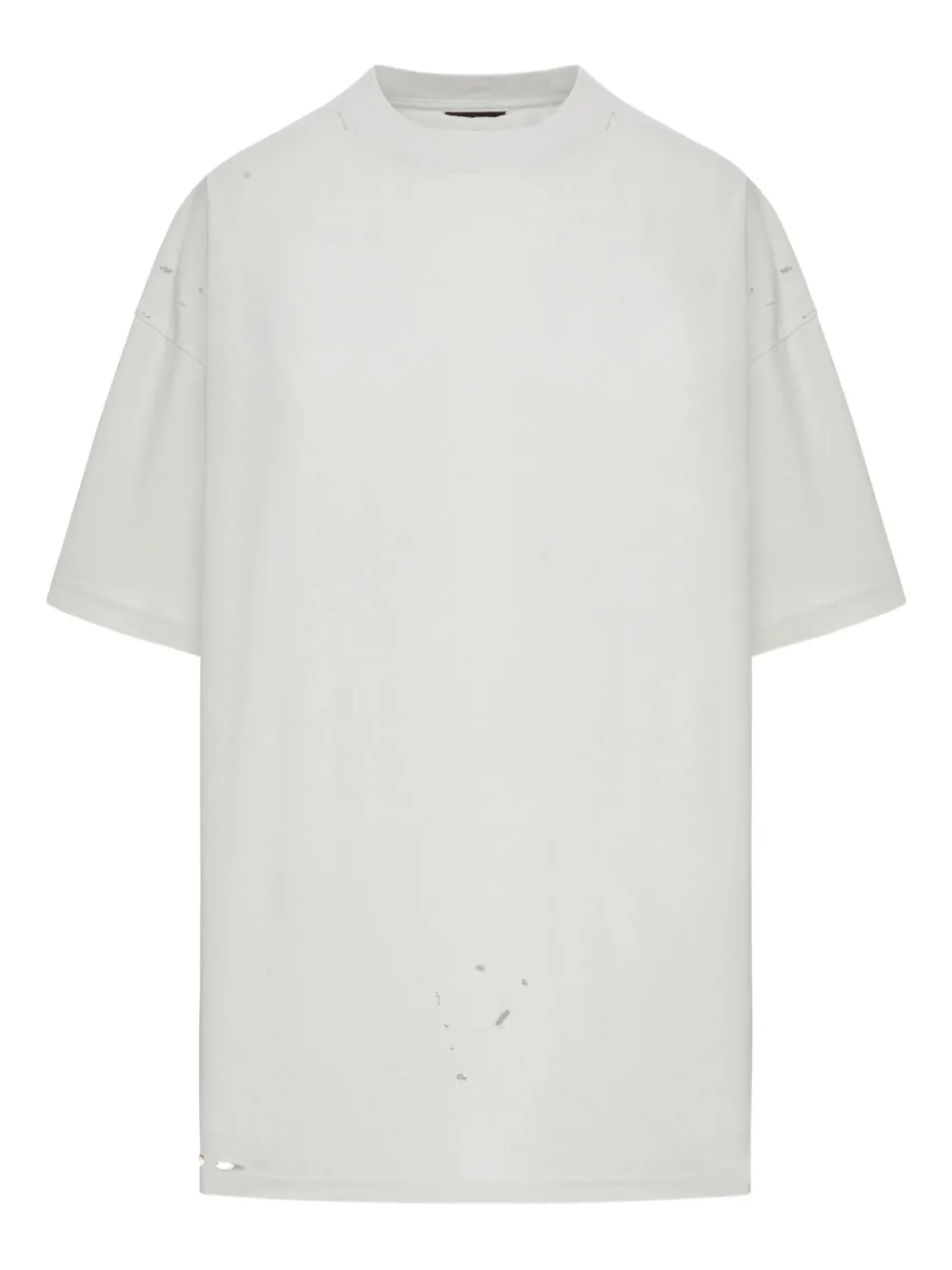 Balenciaga distressed-print cotton T-shirt Wit