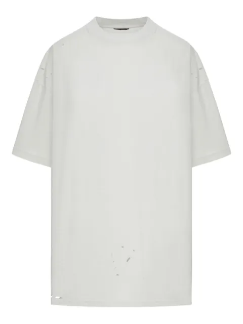 Balenciaga distressed-print cotton T-shirt