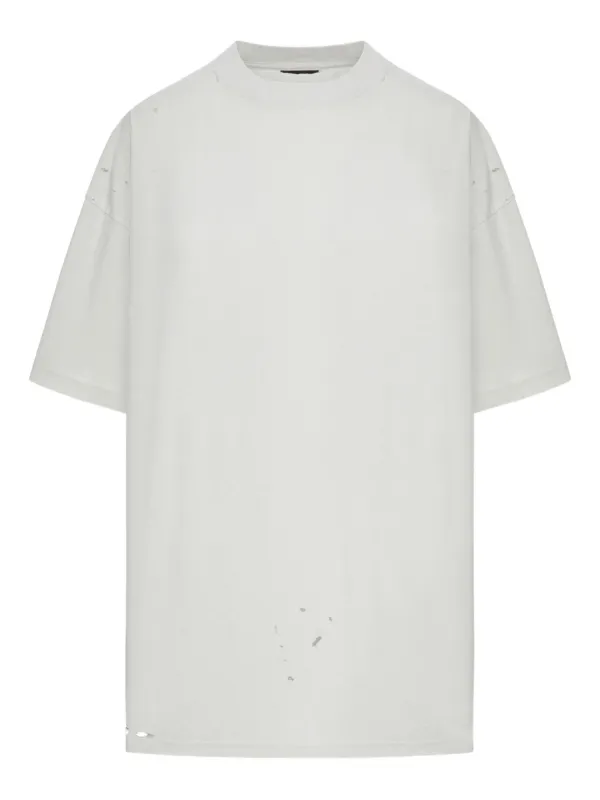 BALENCIAGA ホワイト Tシャツ XSレディース Balenciaga logo-embroidered T-shirt | White | FARFETCH JO