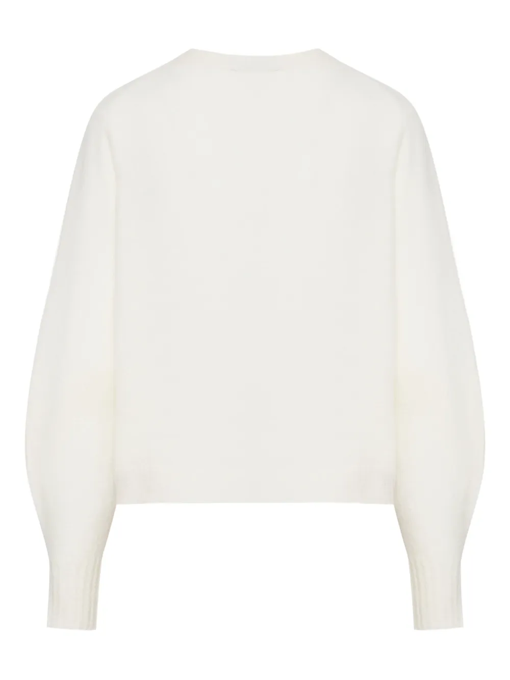 Max Mara Long Sleeve Sweater In White