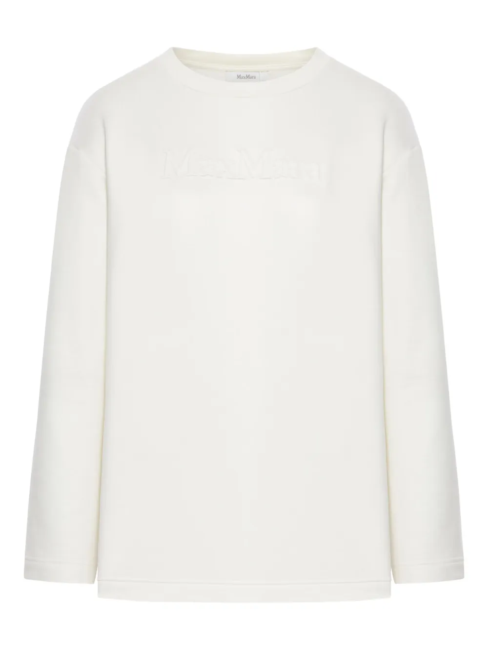Max Mara embossed-logo sweatshirt - ホワイト Max Mara embossed-logo sweatshirt - ホワイト