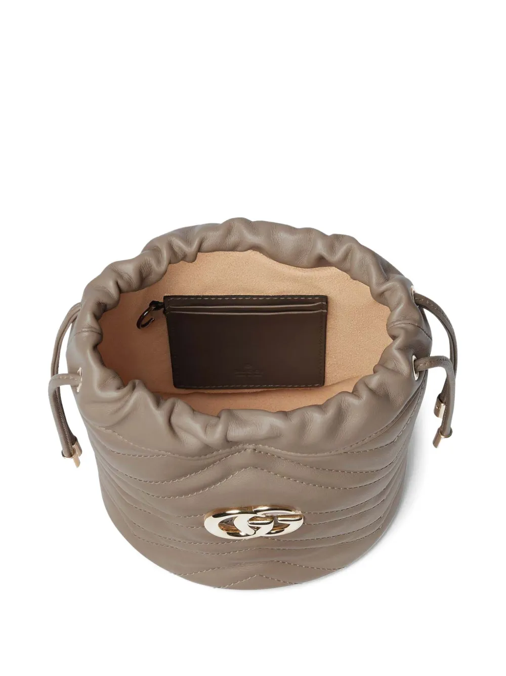 Gucci GG Marmont quilted bucket bag Bruin