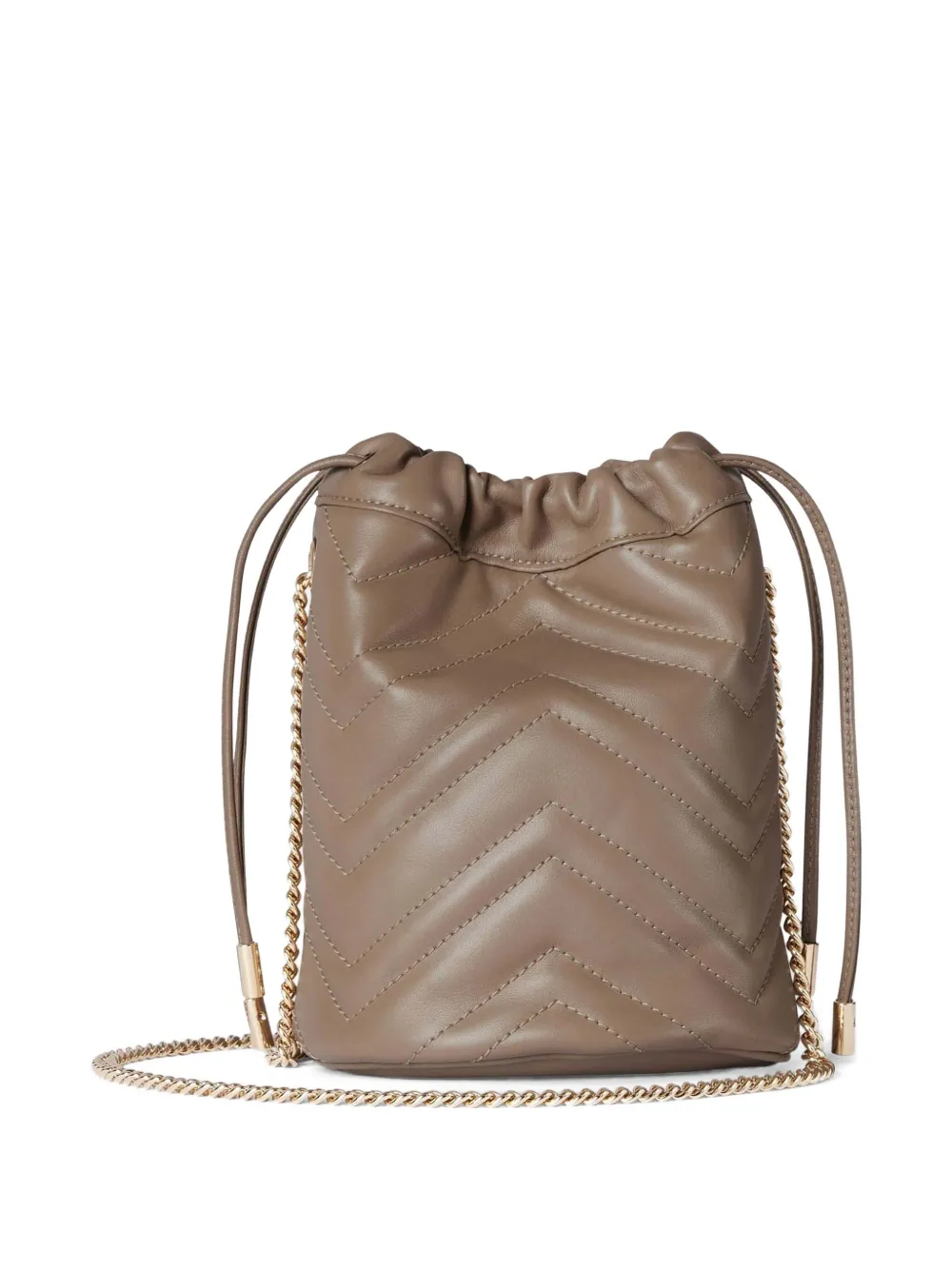 Gucci GG Marmont quilted bucket bag Bruin