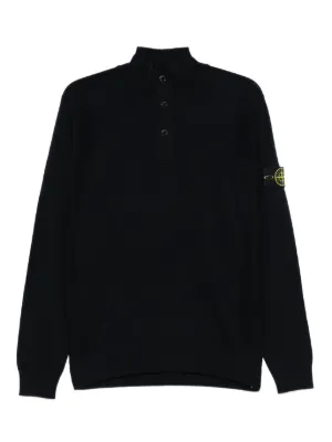 Stone Island リブニット セーター | ブルー | FARFETCH JP