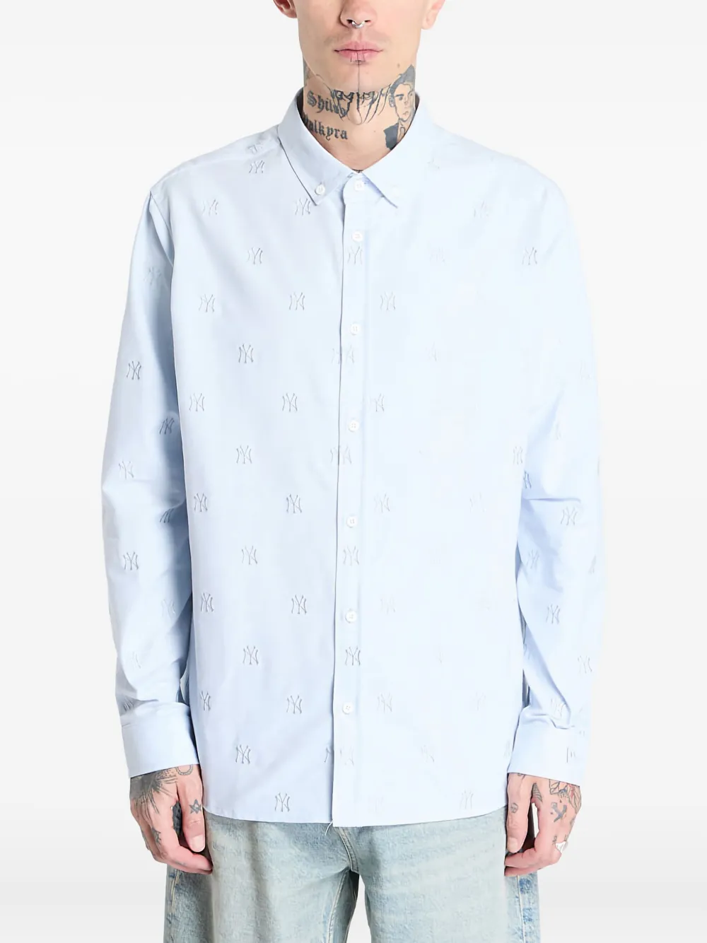 monogram embroidered shirt