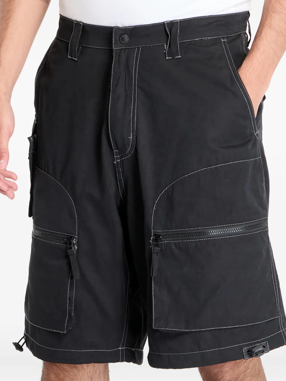 Pleasures Raider cargo shorts Zwart