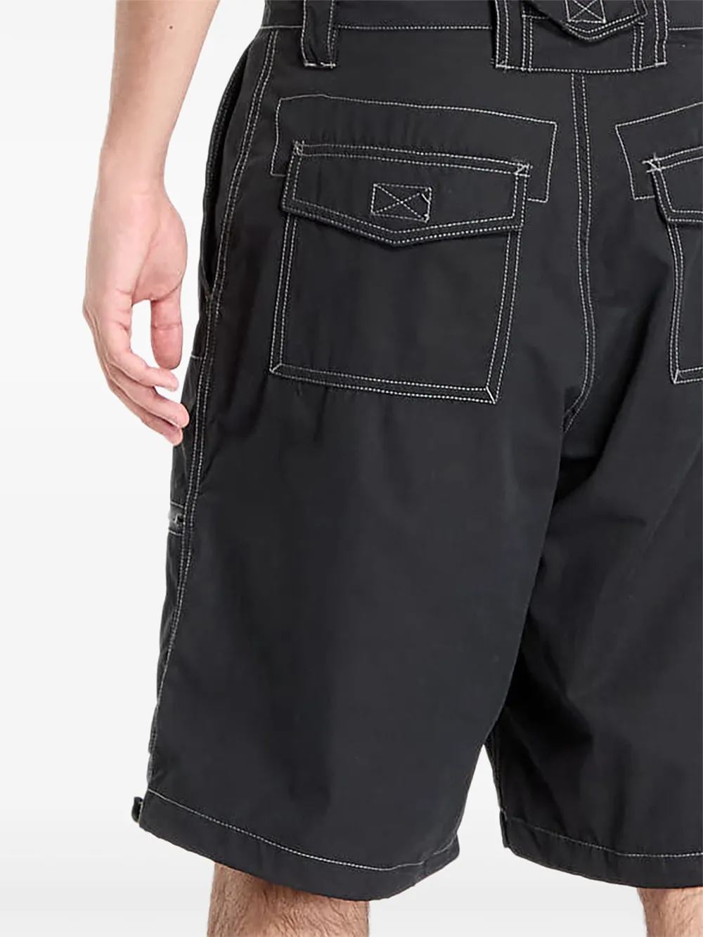 Pleasures Raider cargo shorts Zwart