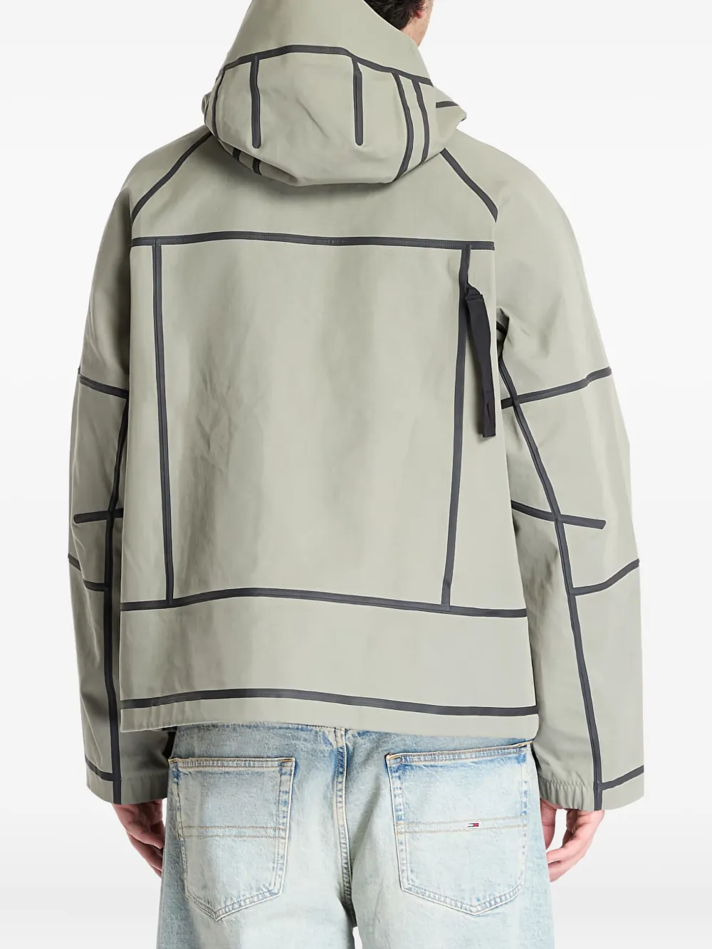 Nike hooded panelled jacket Beige