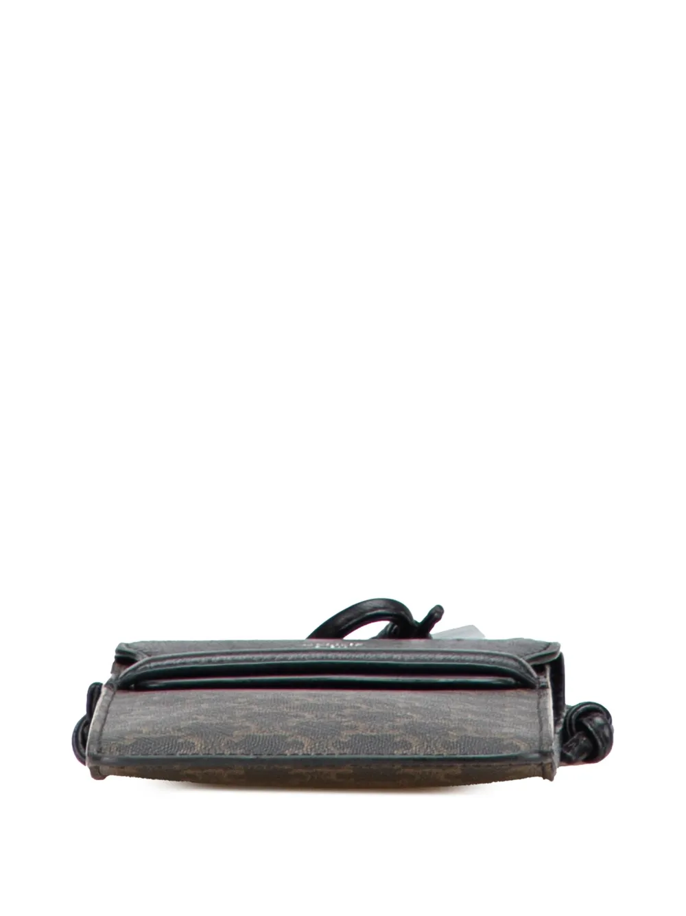 Pre-owned Celine 2021 Triomphe Coated Canvas Phone Pouch Flap Crossbody Bag