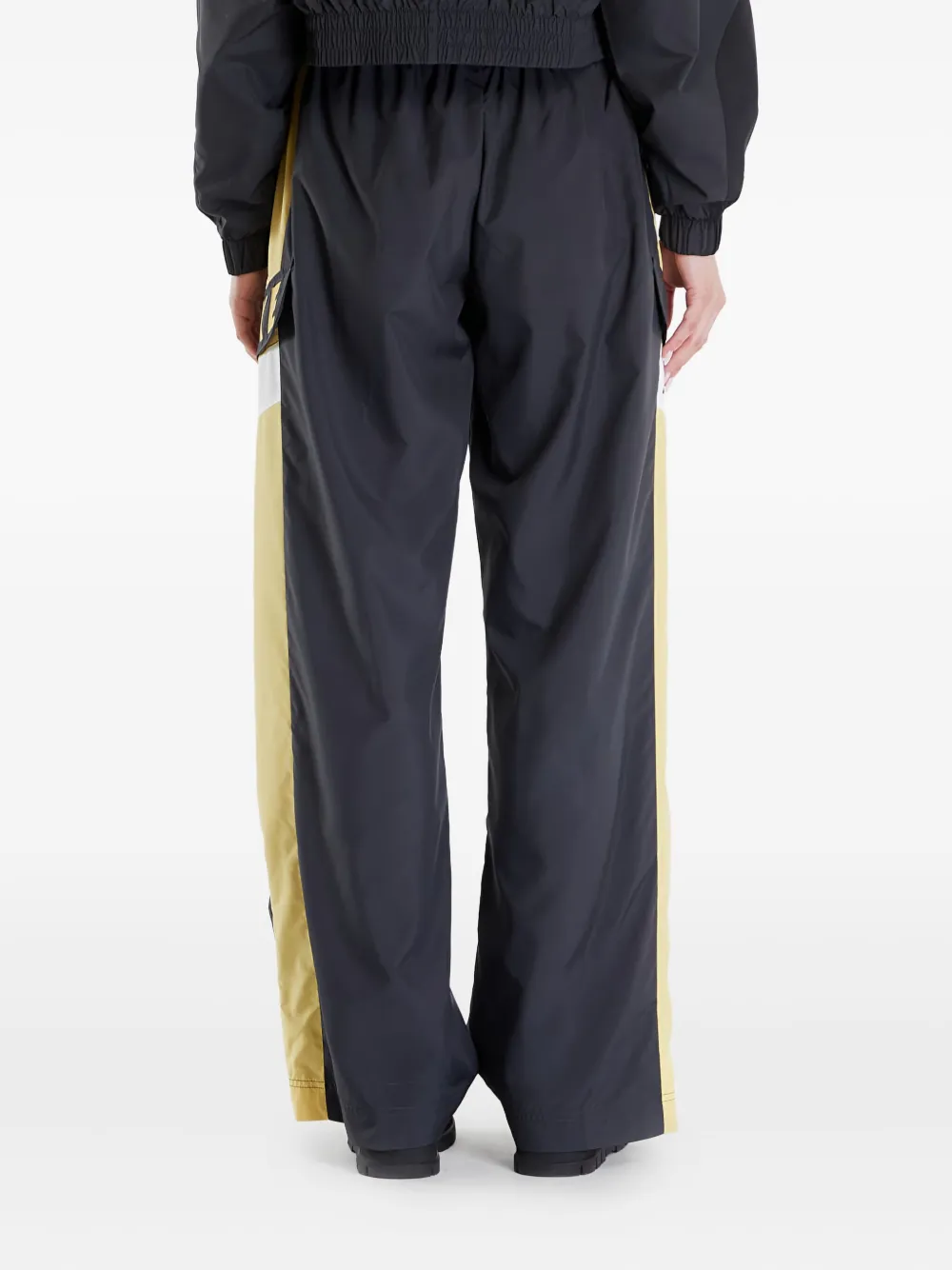 Nike panelled high-waisted trousers Blauw