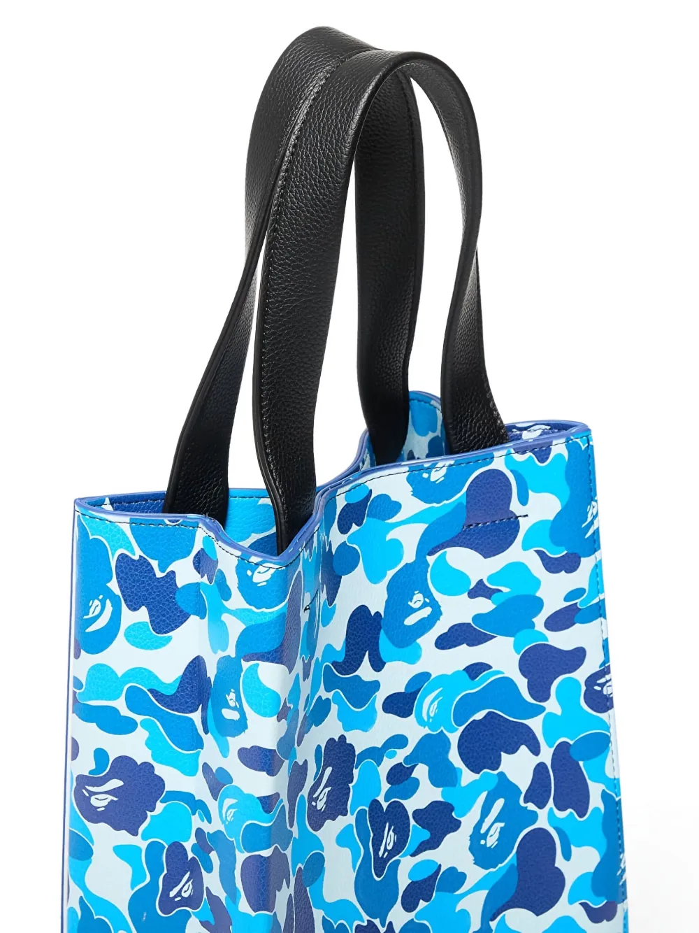 A BATHING APE small camo-print tote bag Blauw