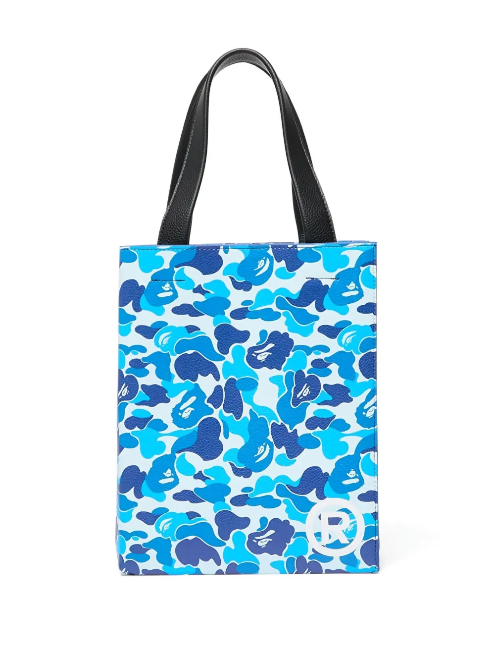 A BATHING APE small camo-print tote bag Blauw