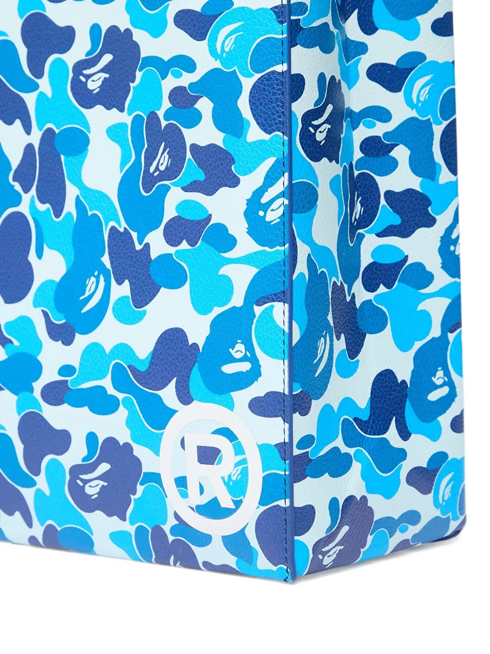 A BATHING APE small camo-print tote bag Blauw