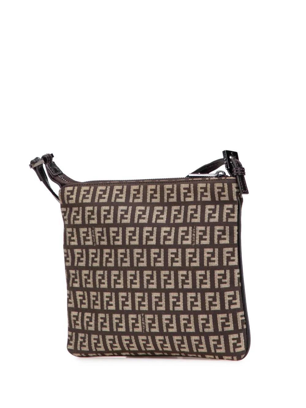 Pre-owned Fendi 2000-2010 Zucchino Canvas Crossbody Bag