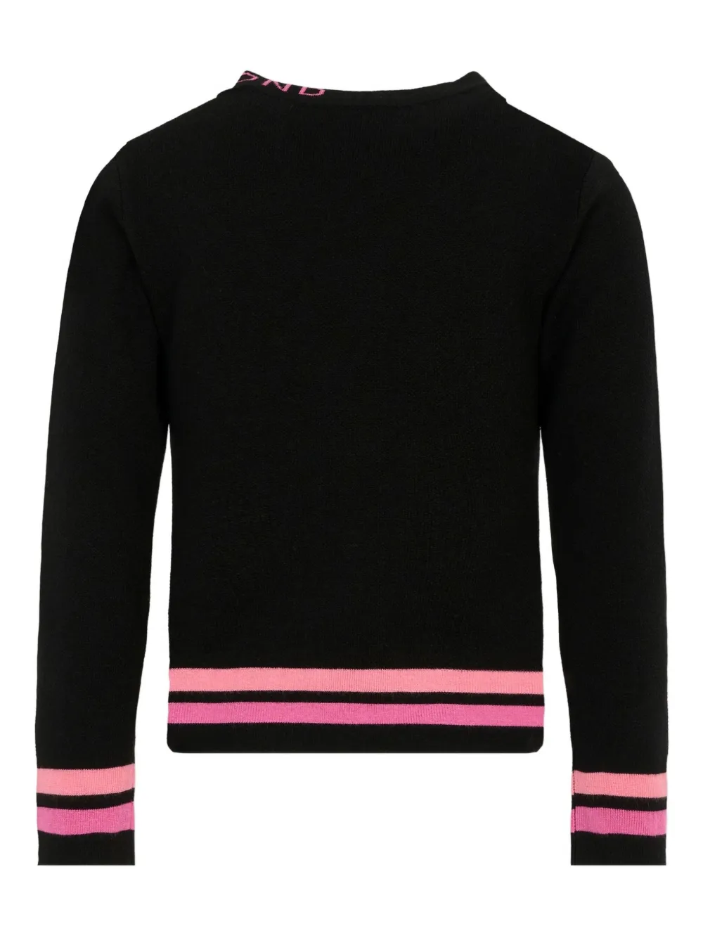 John Richmond Junior Geribbelde trui met logodetail Zwart