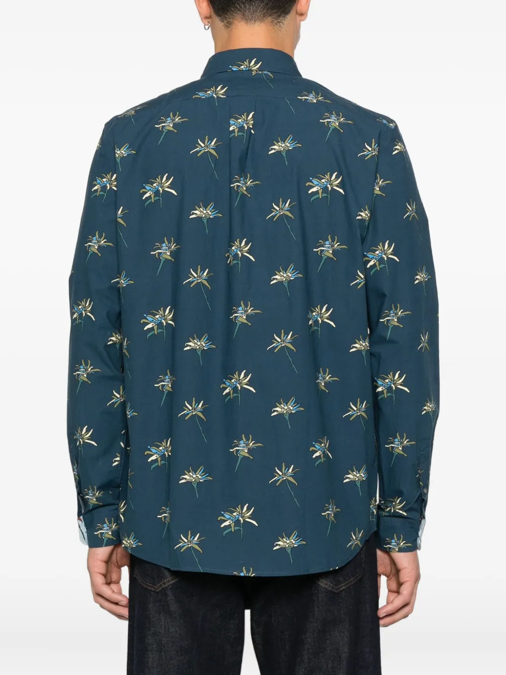 PS Paul Smith Overhemd met bloemenprint Blauw