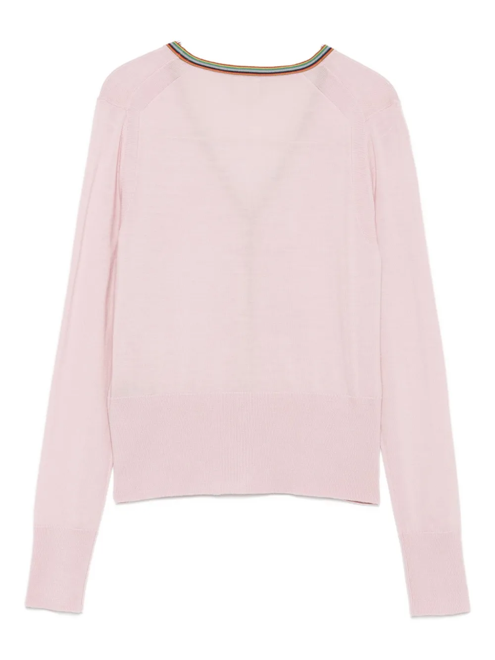 Paul Smith Signature Stripe-trim Cardigan In Pink