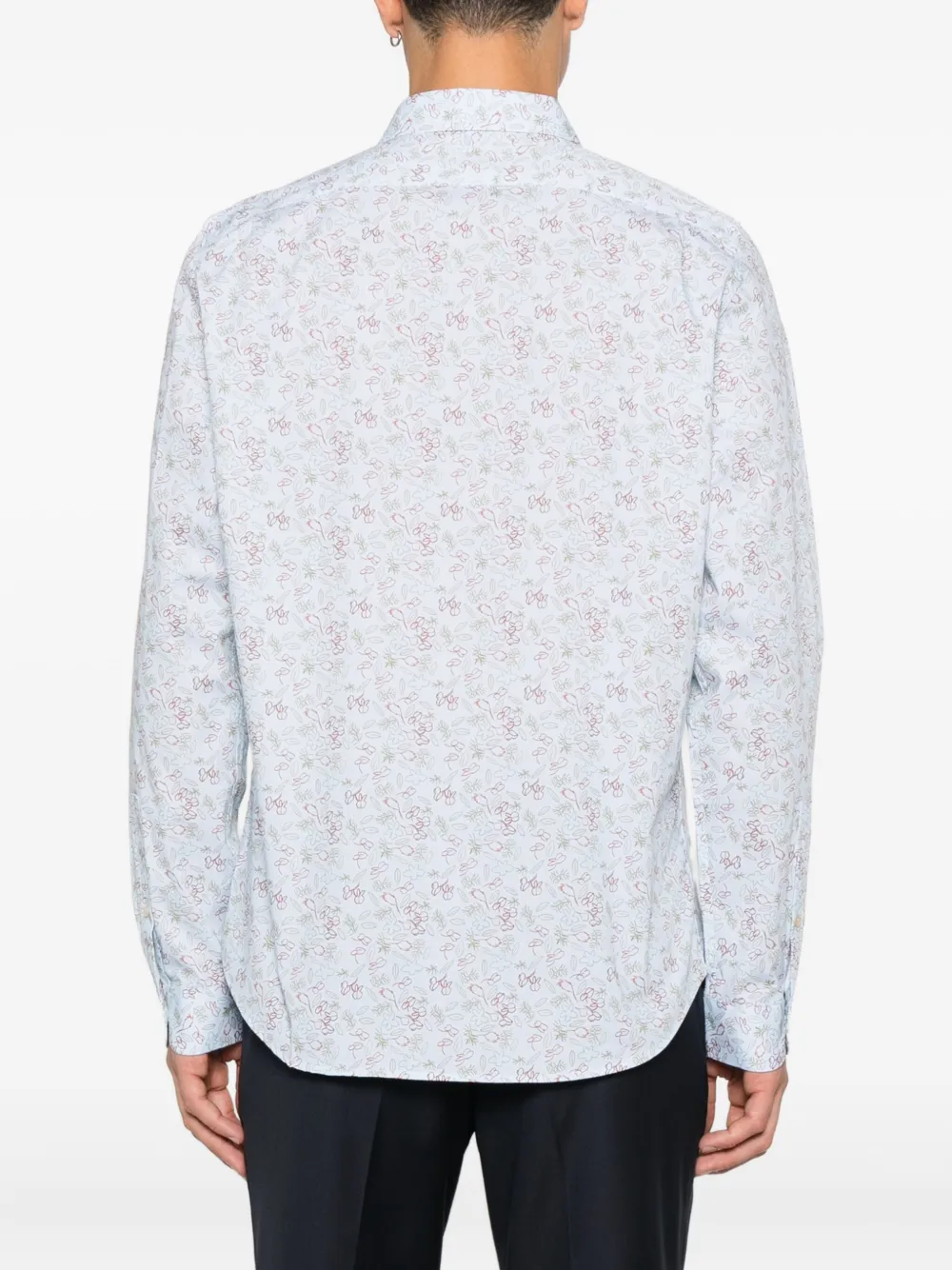 PS Paul Smith Overhemd met bloemenprint Blauw
