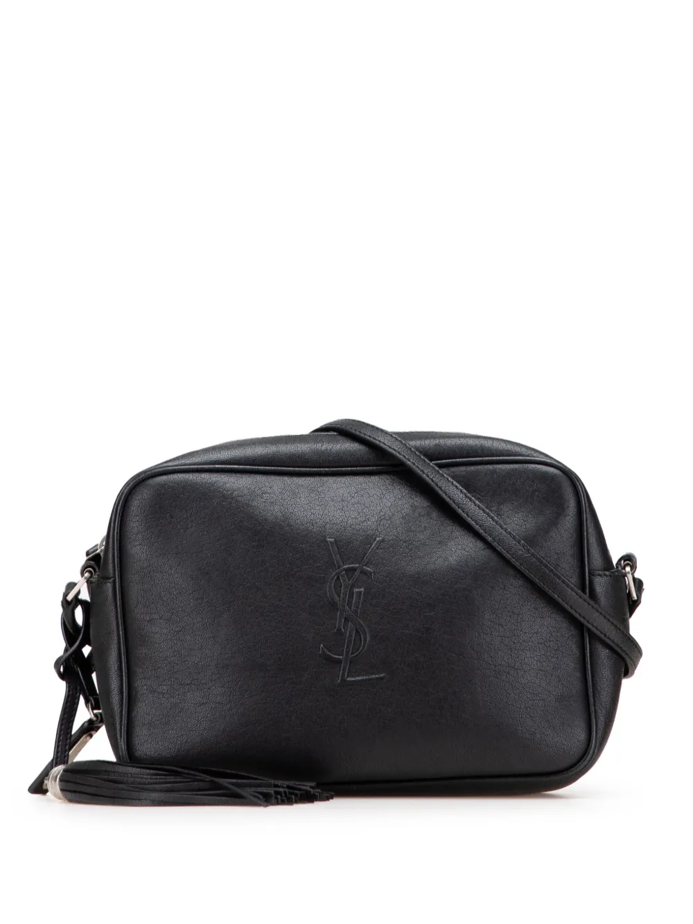 Saint Laurent Pre-Owned 2018 スモール ラムスキン タッセル ルー カメラバッグ ショルダーバッグ - ブラック Saint Laurent Pre-Owned 2018 スモール ラムスキン タッセル ルー カメラバッグ ショルダーバッグ - ブラック
