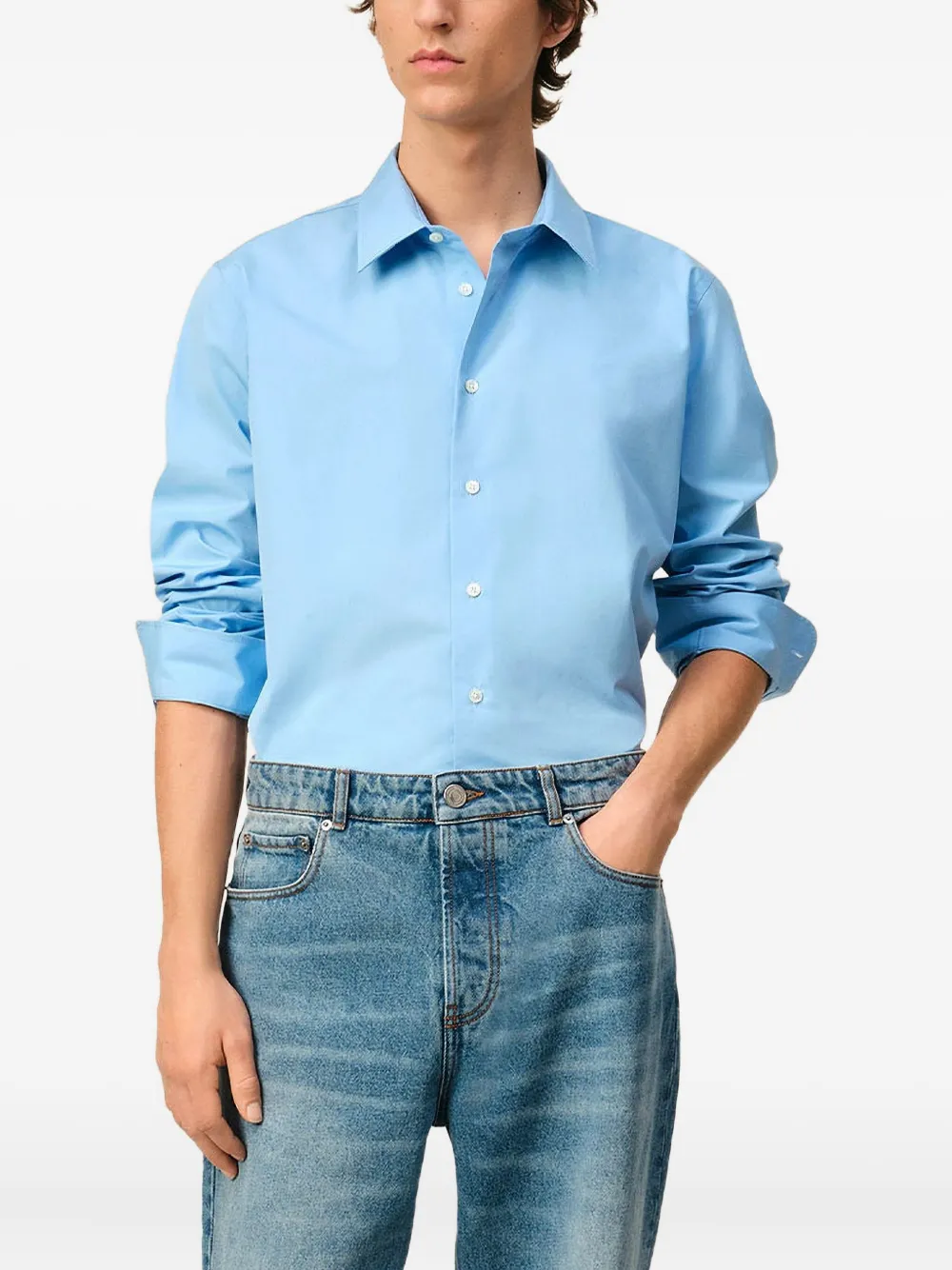 AMI Paris Katoenen overhemd Blauw