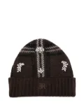 ERMANNO FIRENZE crystal-embellished beanie - Brown