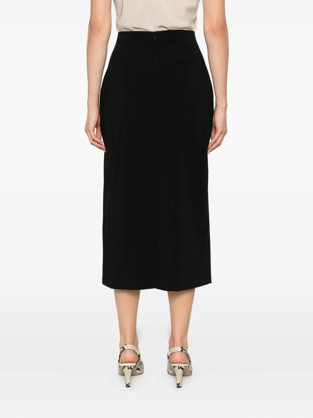 Alberta Ferretti pencil wool-blend skirt Zwart