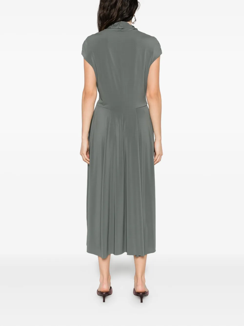 Alberta Ferretti Jurk met geplooid detail Grijs