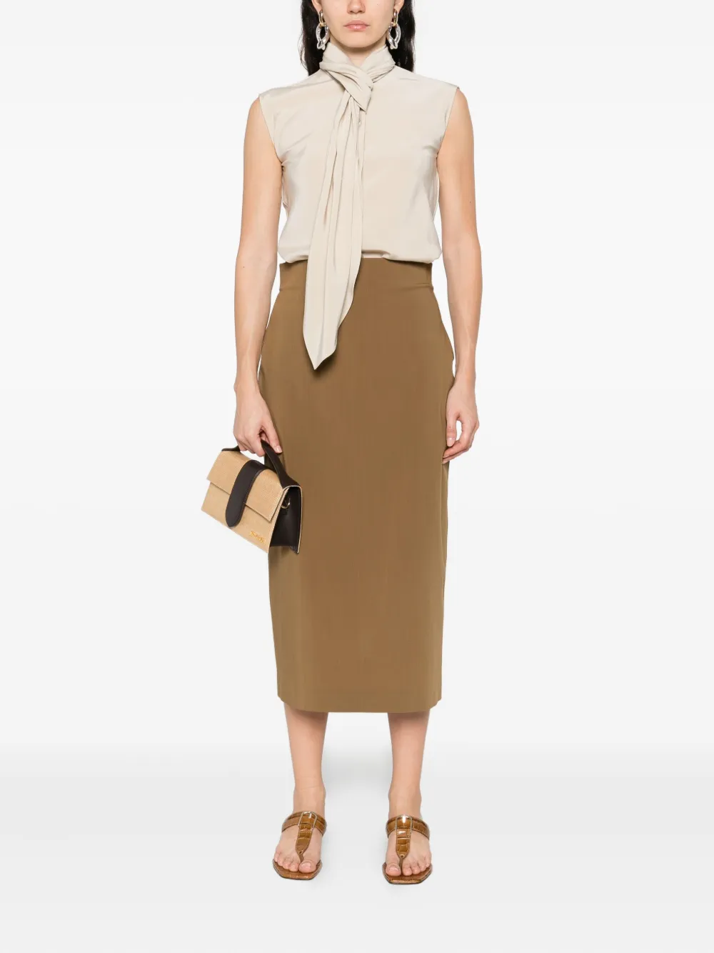 Alberta Ferretti Mini-rok van wolmix Groen