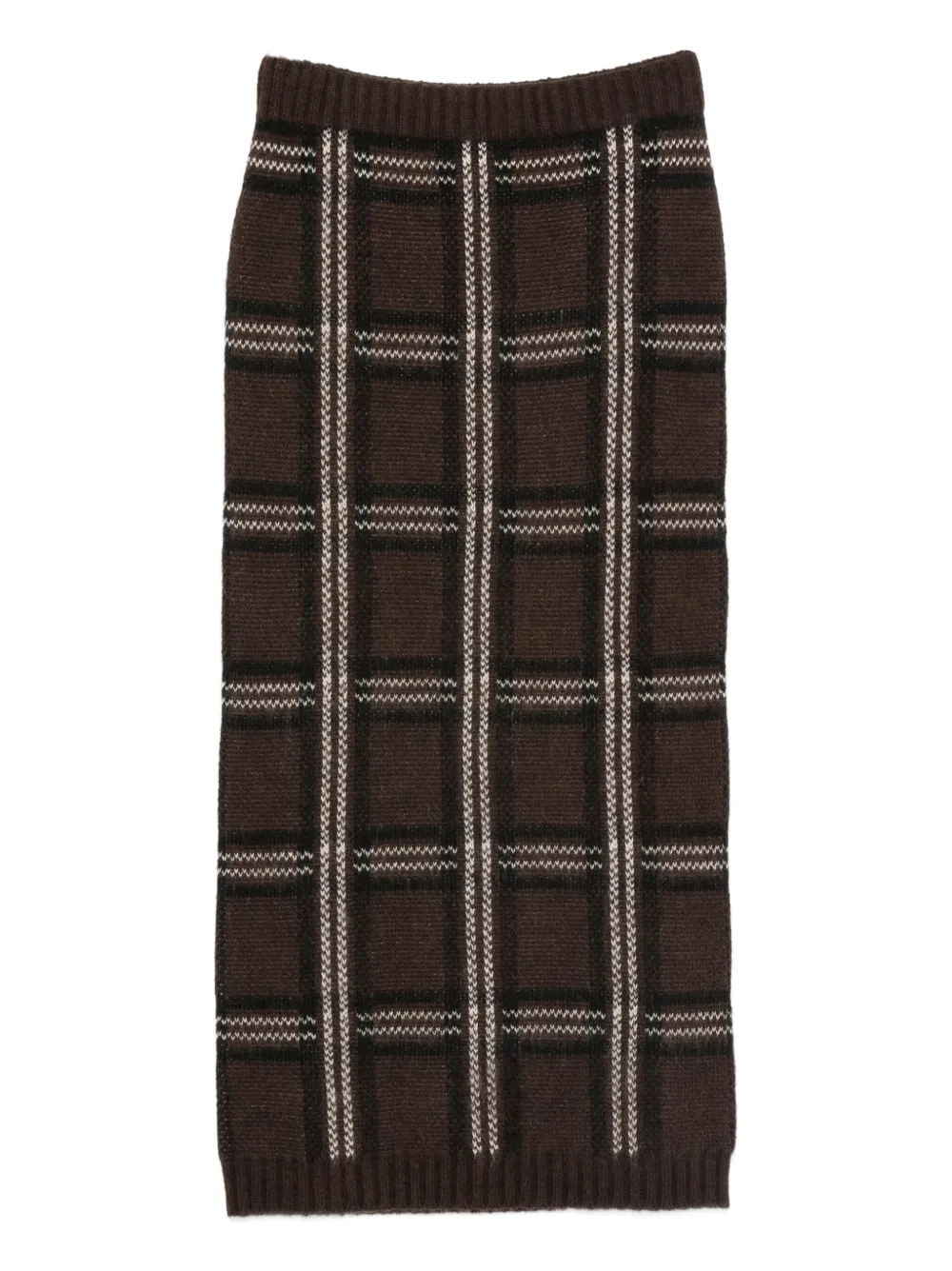 ERMANNO FIRENZE チェック スカート - ブラウン ERMANNO FIRENZE チェック スカート - ブラウン