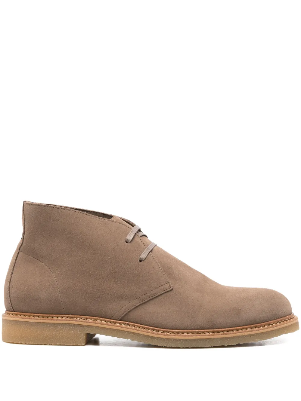 BOSS suede lace-up boots Brown
