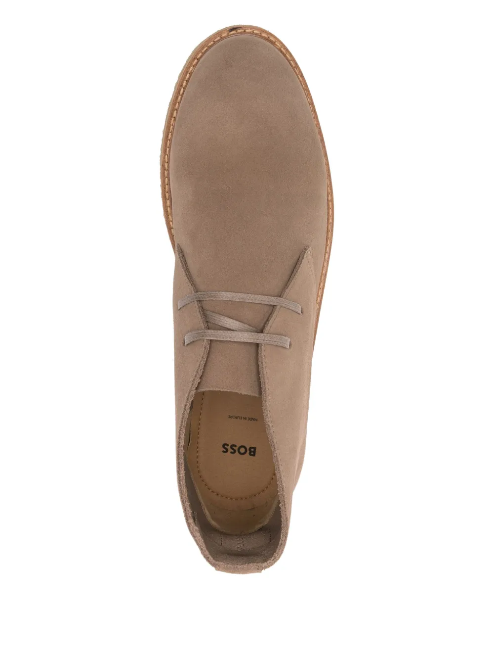 BOSS suede lace-up boots Brown