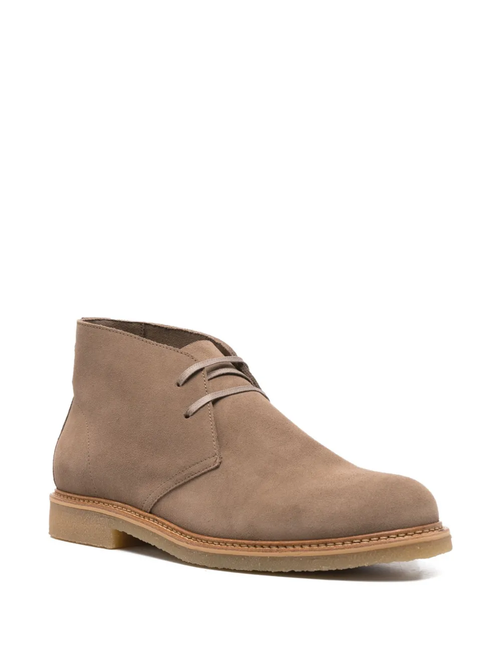 BOSS suede lace-up boots Brown