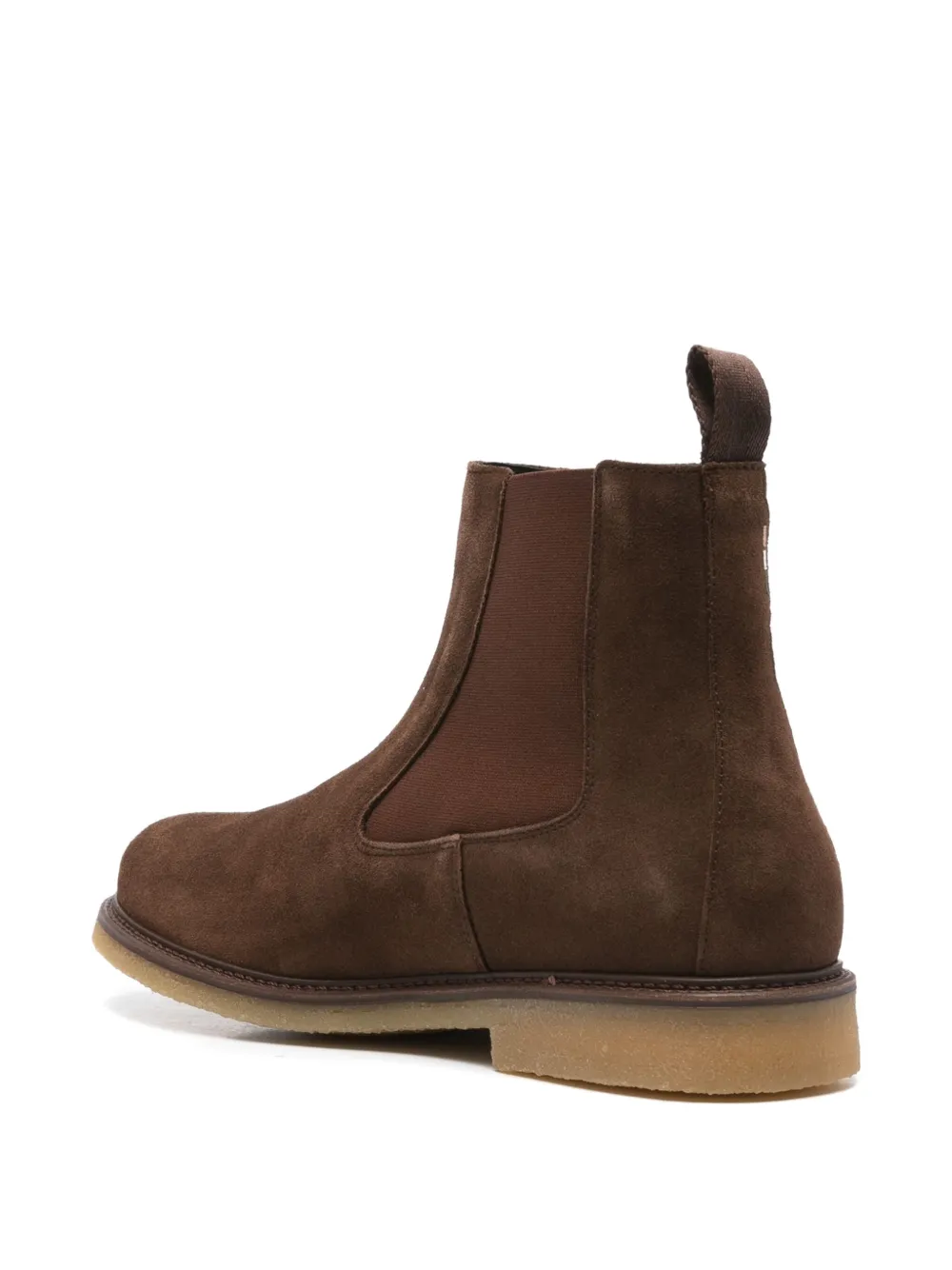 BOSS elasticated-panel suede boots Brown