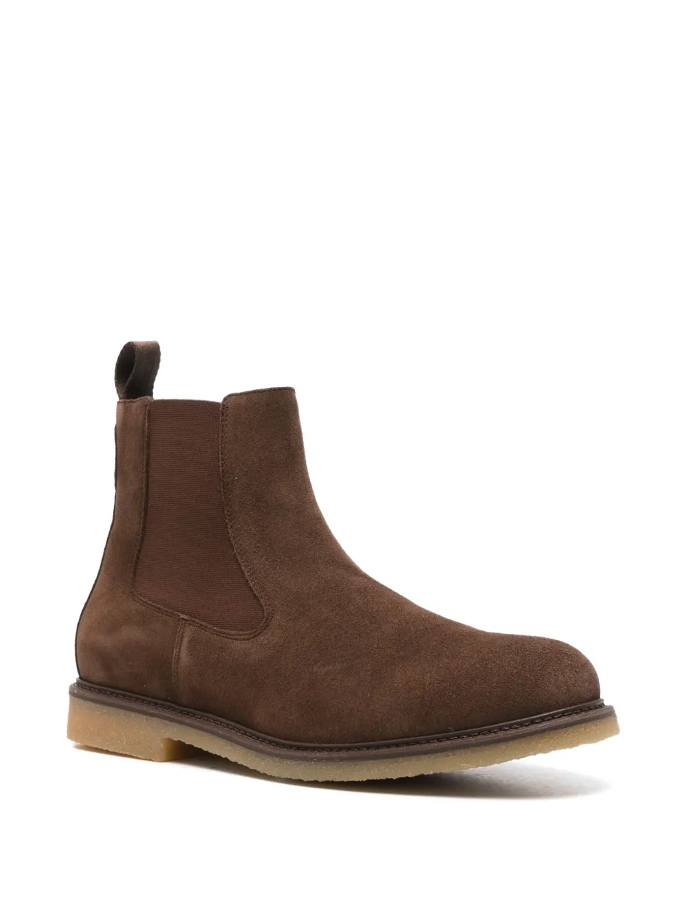 BOSS elasticated-panel suede boots Brown