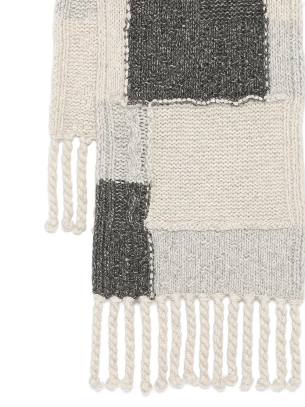 GANNI Sjaal met patchwork Grijs