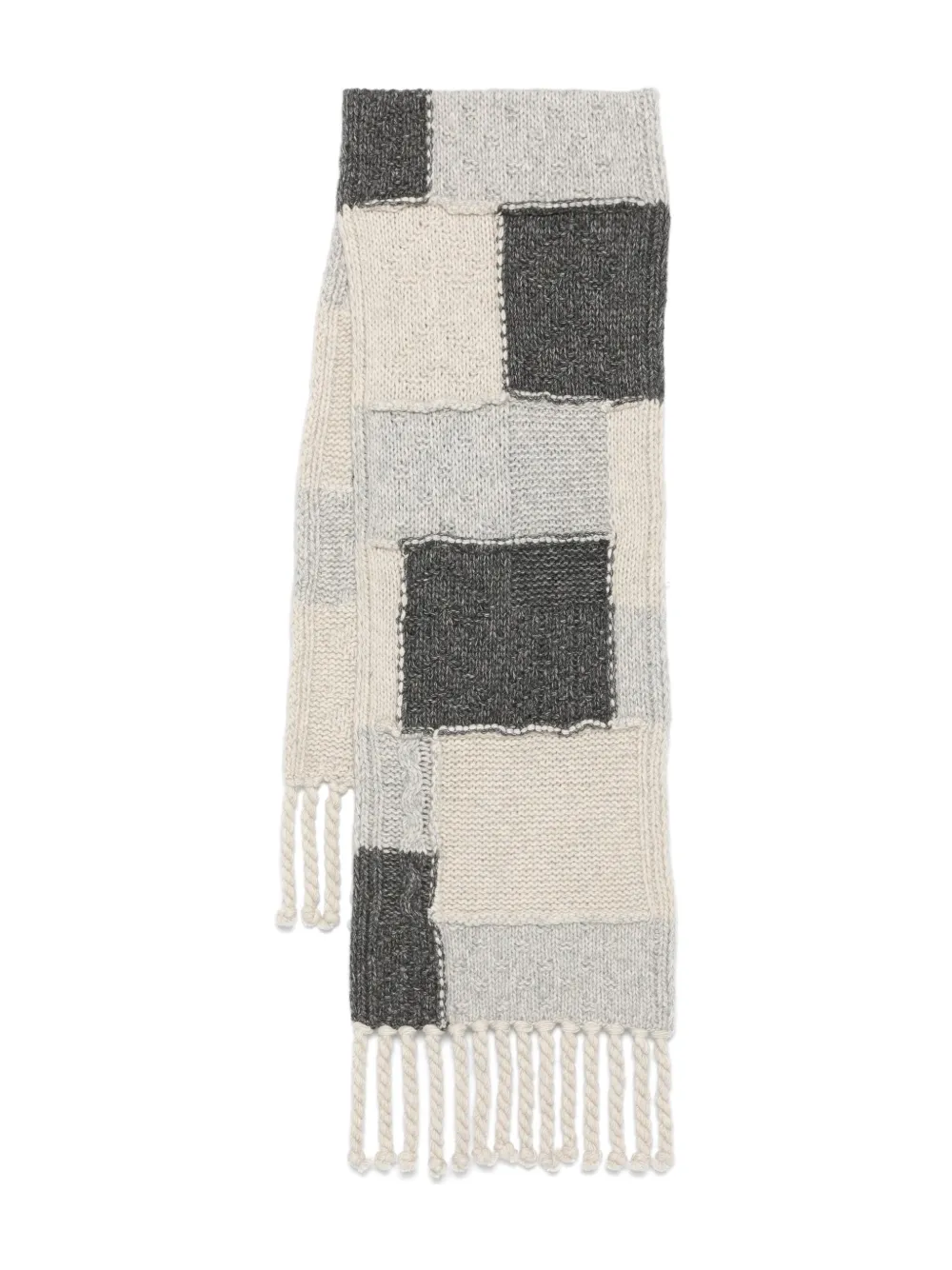 GANNI Sjaal met patchwork Grijs
