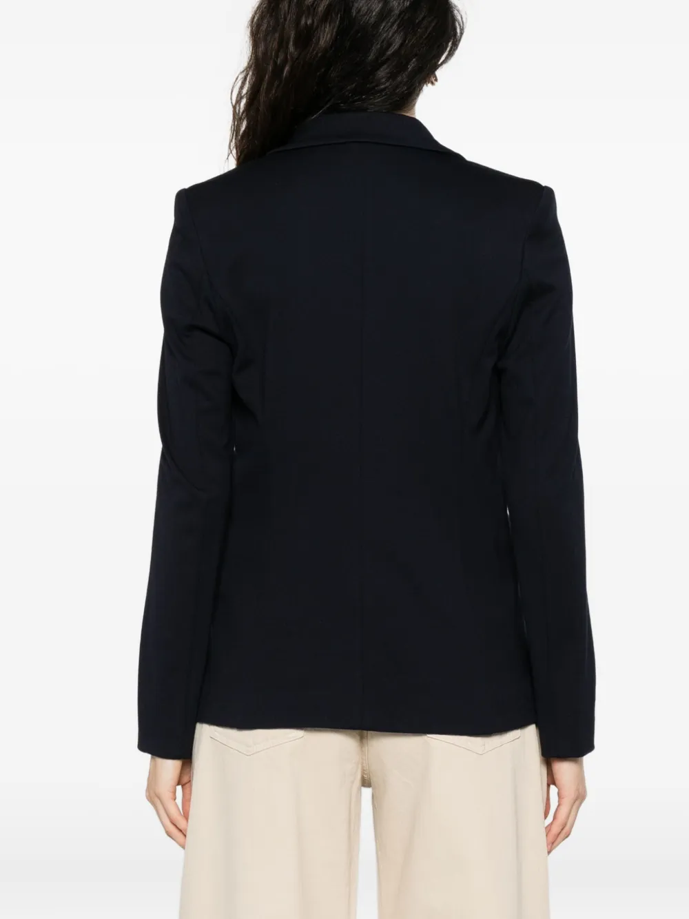 Marella Single-button Notched-lapels Blazer In Blue