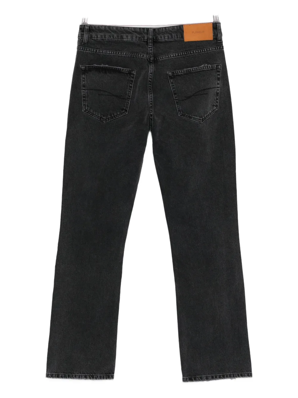 Flâneur Frayed-hem Jeans In Black